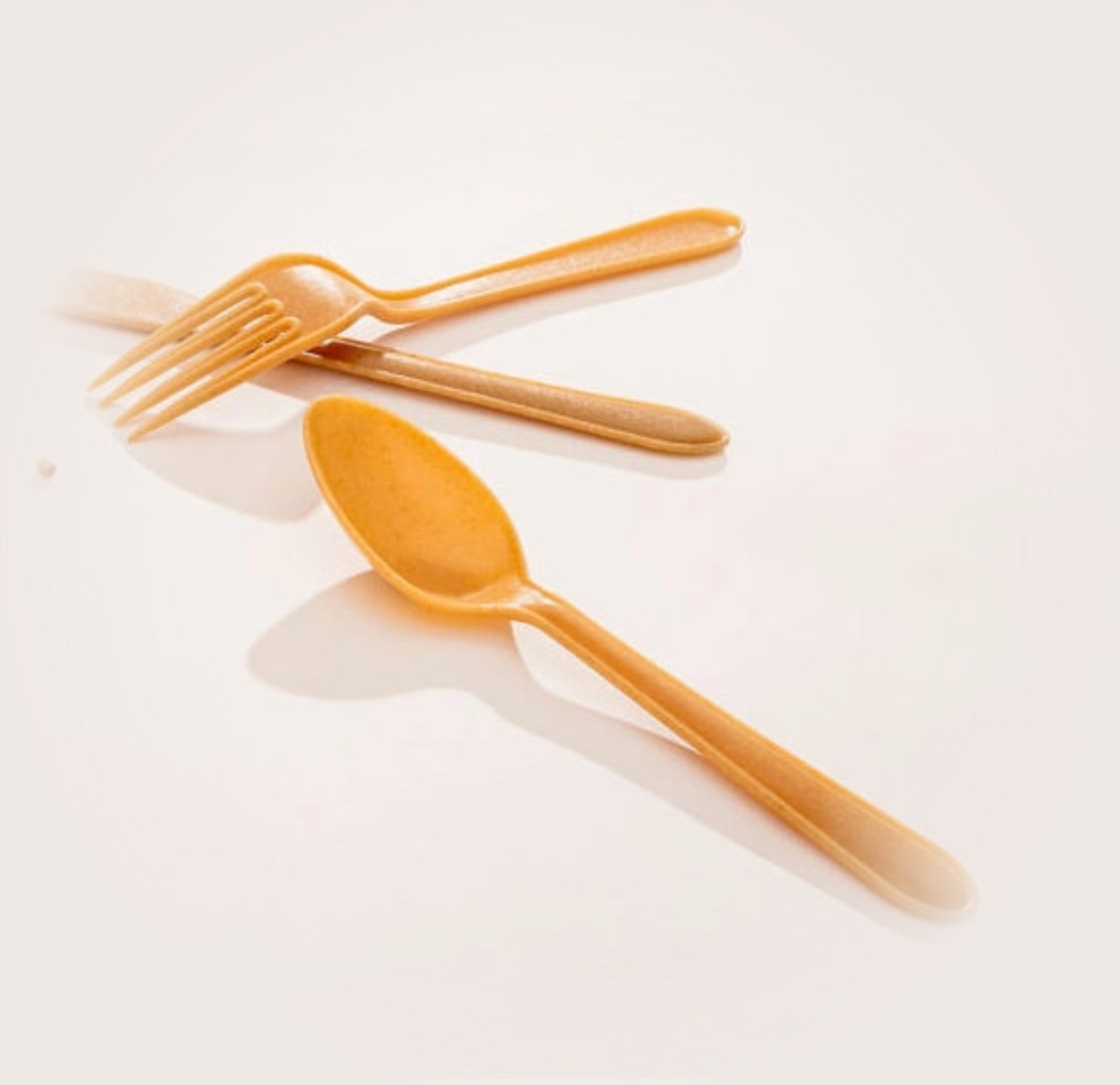 GIOLA compostable Sulapac cutlery on cream background
